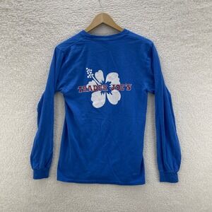 Trader Joes T Shirt Mens Small Blue Long Sleeve Grocery Store Employee Tee